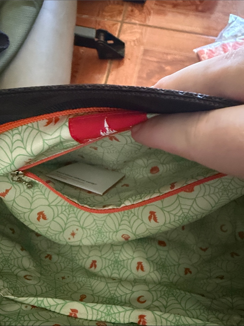 Harveys Hocus Pocus Tote Bag - Black with Green & Orange Accents - Picture 3 of 5
